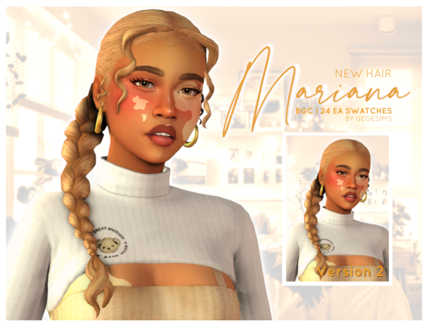 Maxis Match Mariana Hair by simsfinds - The Sims 4 Custom Content