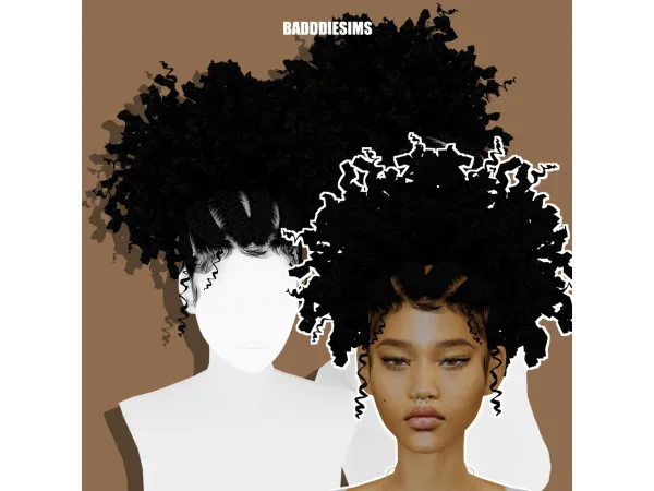 CURLY PUFF by BADDDIESIMS