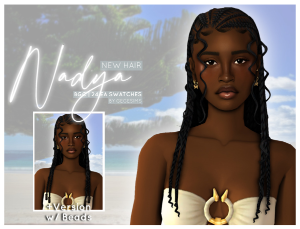 Maxis Match Nadya Hair by simsfinds - The Sims 4 Custom Content