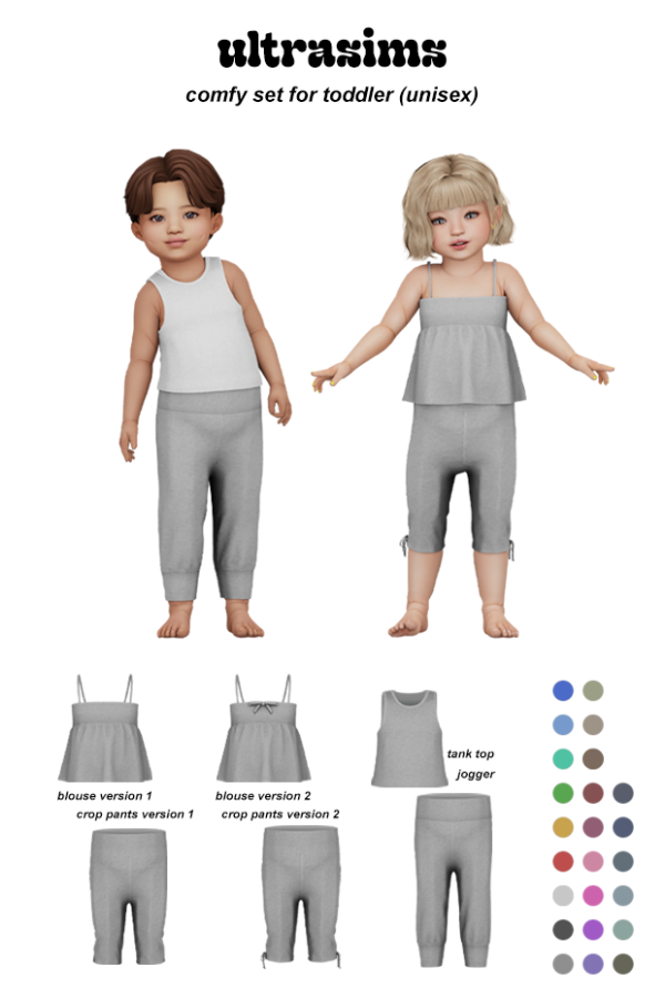 Alpha Comfy Set for toddler (6 items) sims by simsfinds - The Sims 4 Custom Content