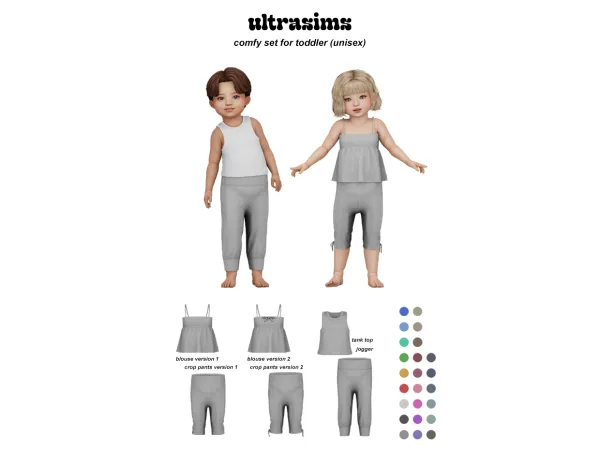 Alpha Comfy Set for toddler (6 items) sims by ultra - The Sims 4 Custom Content