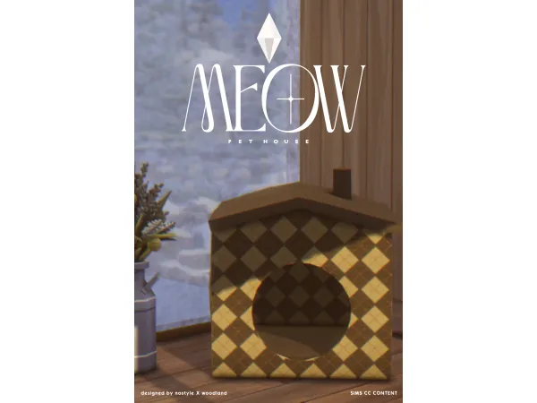 Mix Meow Pet House by NO STYLE X W O O D L A N D - The Sims 4 Custom Content