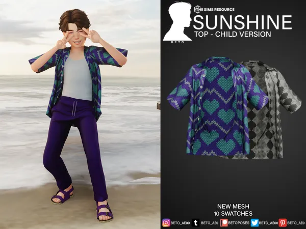 Alpha Sunshine Set (Child Version) - The Sims 4 Custom Content