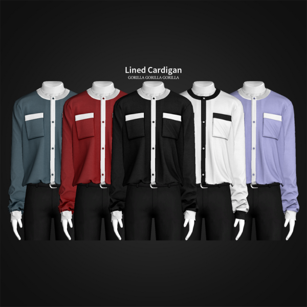 Alpha Lined Cardigan by simsfinds - The Sims 4 Custom Content