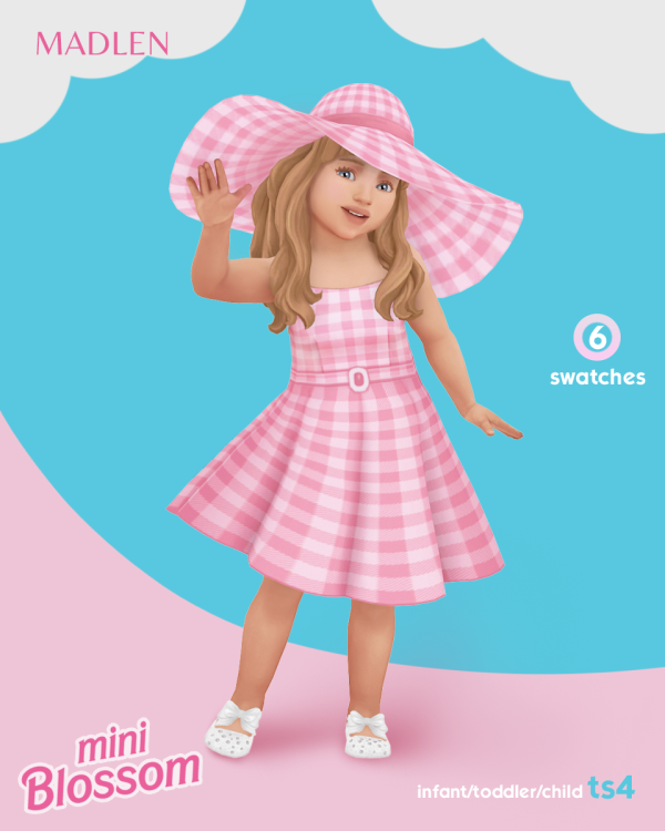 Maxis Match Mini Blossom Dress by madlensims - The Sims 4 Custom Content