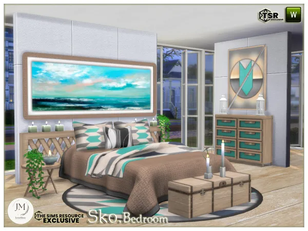 Alpha Sko bedroom set by jomsims - The Sims 4 Custom Content