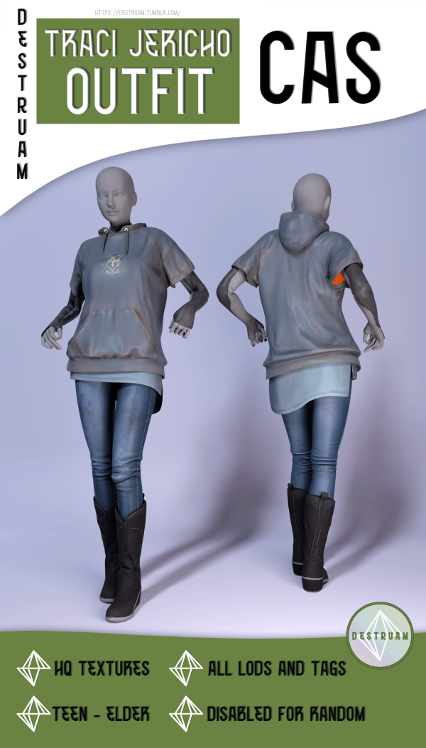 Mix Traci Jericho outfit by simsfinds - The Sims 4 Custom Content