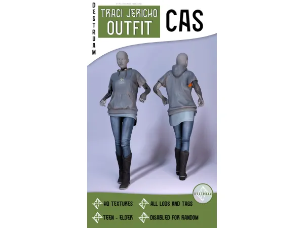 Mix Traci Jericho outfit - The Sims 4 Custom Content