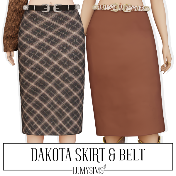 Alpha DAKOTA SKIRT by simsfinds - The Sims 4 Custom Content
