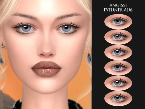 Alpha Eyeliner A116 by simsfinds - The Sims 4 Custom Content
