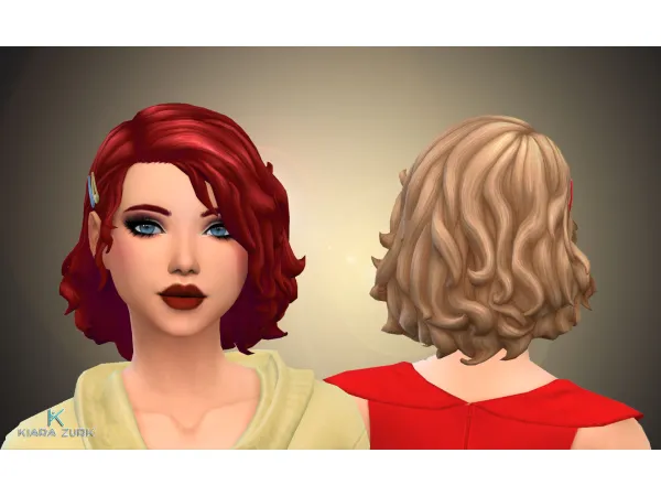 Maxis Match Peggy Hairstyle Clips by Kiara Zurk - The Sims 4 Custom Content