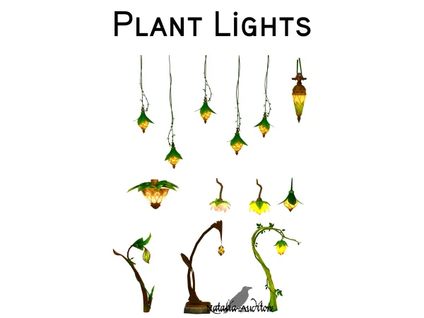 Mix Plant lights Auditore by Natalia - The Sims 4 Custom Content