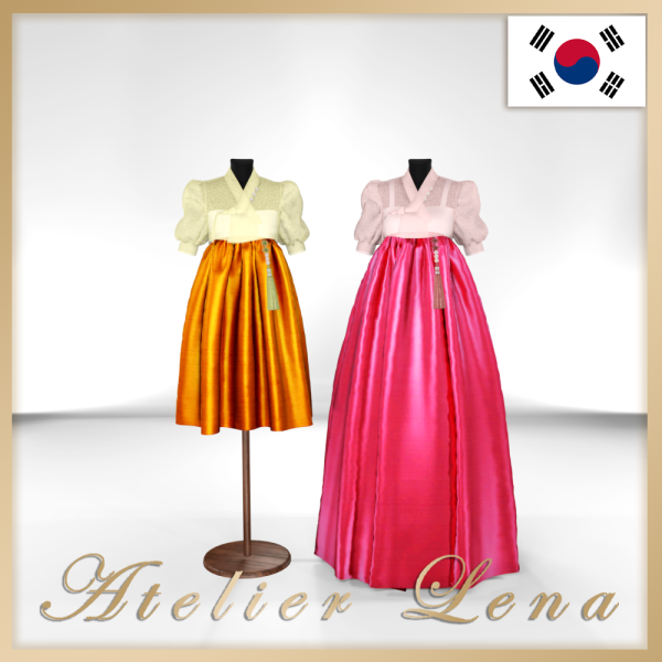 Alpha [Atelier Lena] Puff Sleeve Hanbok Set by simsfinds - The Sims 4 Custom Content