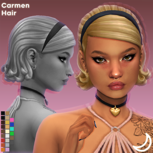 Maxis Match CARMEN HAIR by simsfinds - The Sims 4 Custom Content