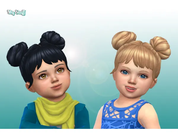 Maxis Match EP09 Space Buns for Toddlers by Kiara Zurk - The Sims 4 Custom Content