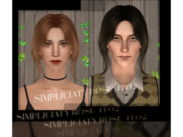 Simpliciatys Rose hairset 4to2 - The Sims 2 Custom Content