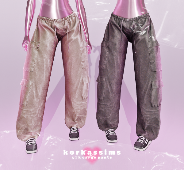 Alpha y2k cargo pants by simsfinds - The Sims 4 Custom Content