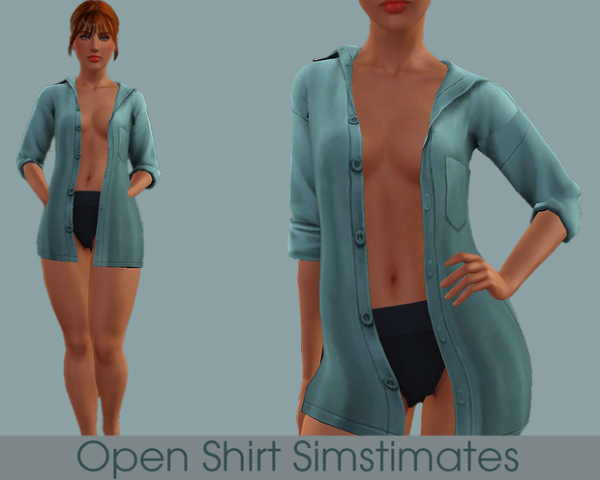 Simstimates Open Shirt by simsfinds - The Sims 3 Custom Content