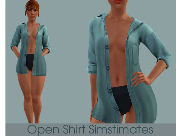 Simstimates Open Shirt - The Sims 3 Custom Content