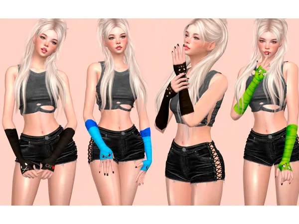 Maxis Match Dual Gloves 5 designs Infant by Jennifer Jennisims - The Sims 4 Custom Content