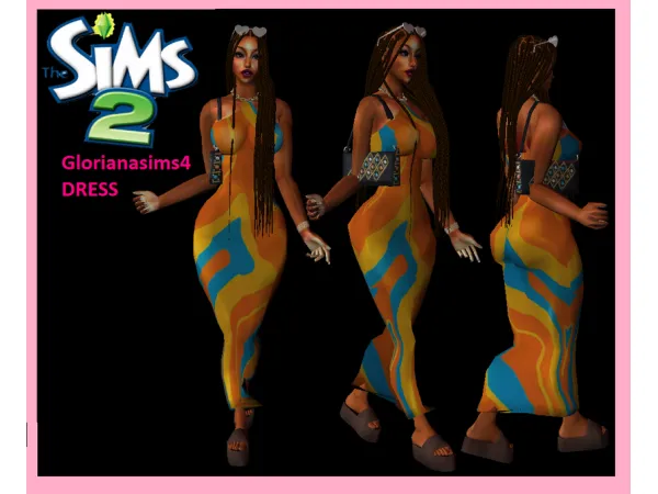 sims2 slim dress(withmorph) - The Sims 2 Custom Content