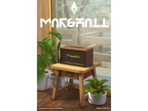 Mix Marshall Speaker by NO STYLE X W O O D L A N D - The Sims 4 Custom Content