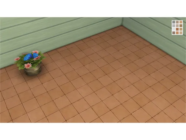 Maxis Match Terracotta Floor Recolors - The Sims 4 Custom Content