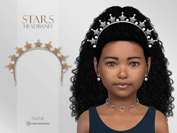 Alpha Stars Headband Child - The Sims 4 Custom Content