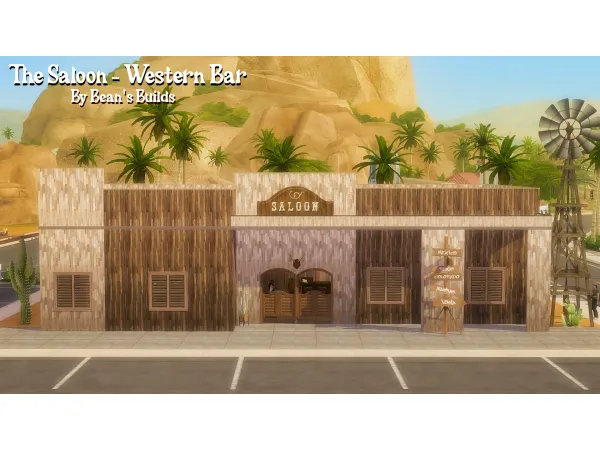 Maxis Match The Saloon by Bean's Builds - The Sims 4 Custom Content