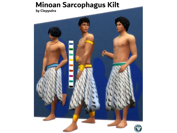 Maxis Match Minoan Sarcophagus Kilt - The Sims 4 Custom Content
