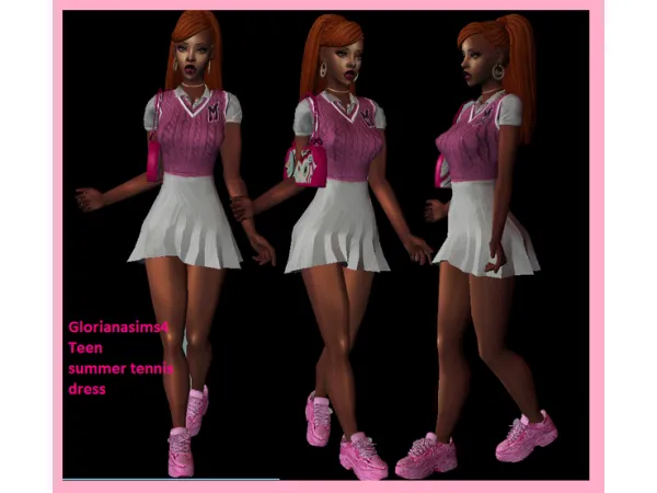 sims2 teen teniis summer dress - The Sims 2 Custom Content