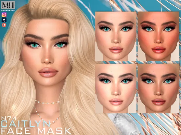 Alpha Caitlyn Face Mask N74 by magichandcc - The Sims 4 Custom Content