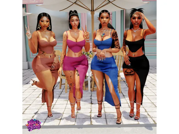 Alpha BRUNCH DATE SET by Nini's Planet - The Sims 4 Custom Content