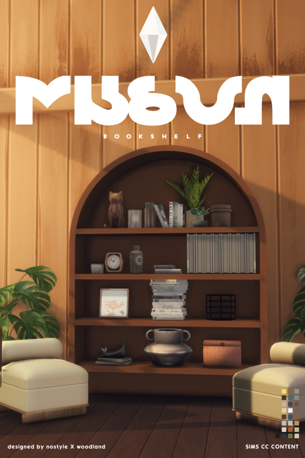 Mix M a n s o n B o o k S h e l f by simsfinds - The Sims 4 Custom Content