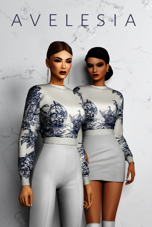 Alpha Rêve d'Infini Sweater by simsfinds - The Sims 4 Custom Content