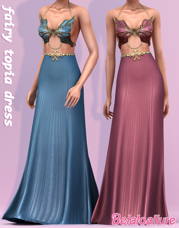 Alpha Fairy Topia Dress by simsfinds - The Sims 4 Custom Content
