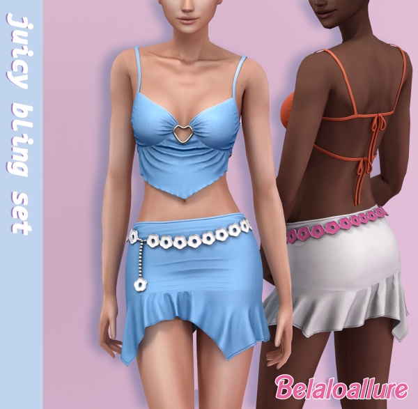 Alpha Juicy Bling Set by simsfinds - The Sims 4 Custom Content
