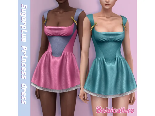 Alpha SugarPlum Princess Dress by Belaloallure - The Sims 4 Custom Content