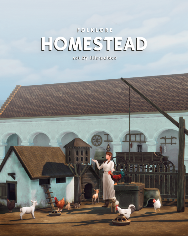Mix FOLKLORE HOMESTEAD Set by simsfinds - The Sims 4 Custom Content
