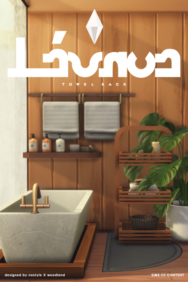 Mix Léonce Towel Rack by simsfinds - The Sims 4 Custom Content