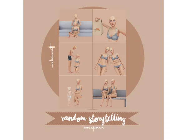 Mix Random Storytelling Posepack - The Sims 4 Custom Content