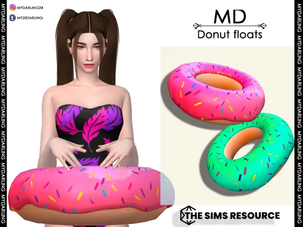 Alpha DONUT FLOATS by simsfinds - The Sims 4 Custom Content