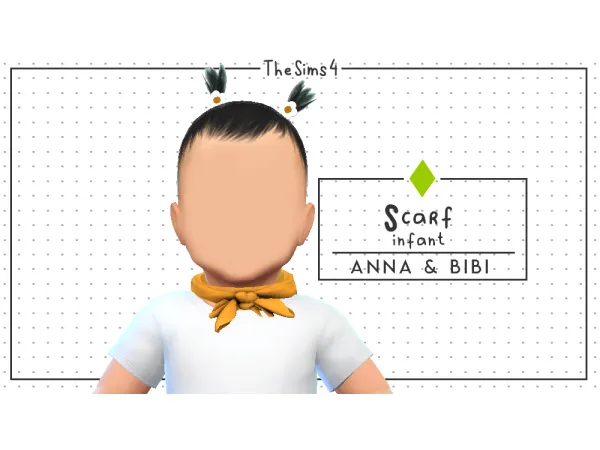 Alpha Scarf AnnaBibi [631] by Anna Bibi - The Sims 4 Custom Content