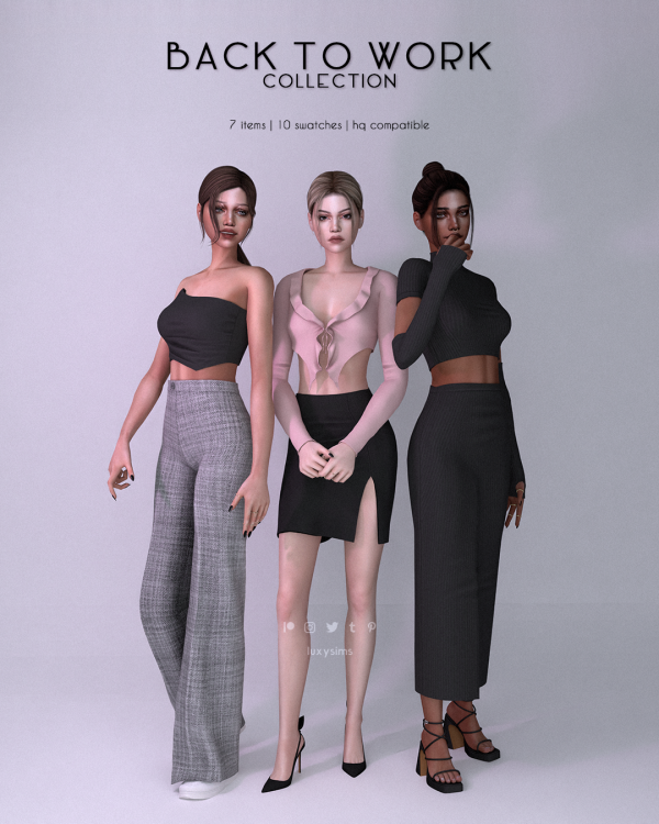 Alpha Back to Work Collection Complete by luxysims - The Sims 4 Custom Content