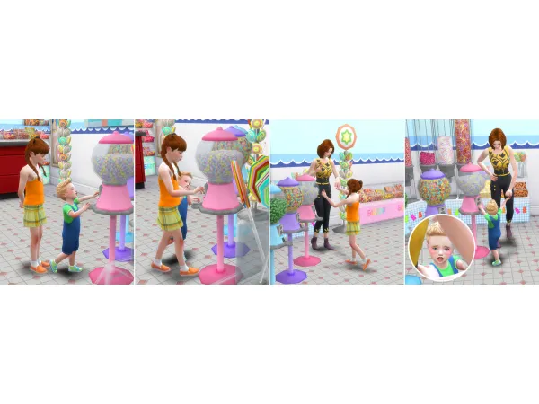 Mix Candy Store Pose A Set by simsfinds - The Sims 4 Custom Content