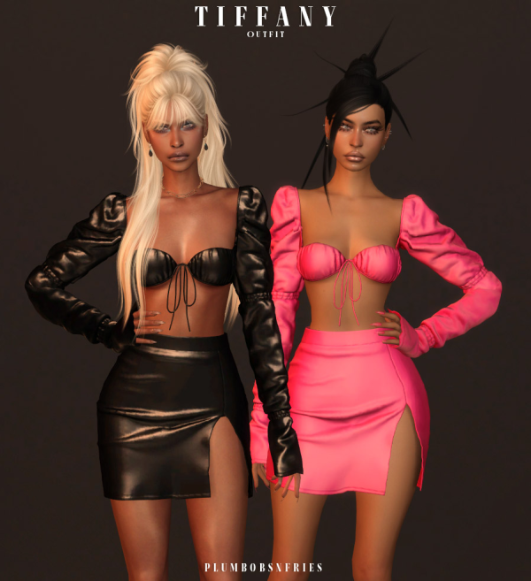 Alpha TIFFANY outfit by simsfinds - The Sims 4 Custom Content