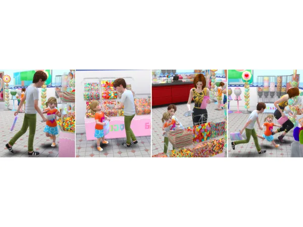 Mix Candy Store Pose B by simsfinds - The Sims 4 Custom Content