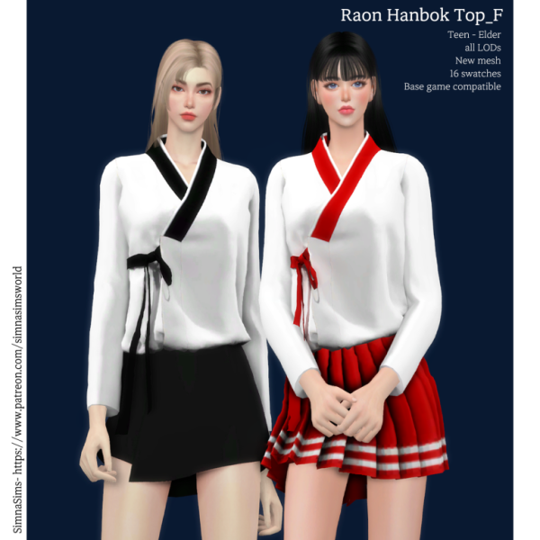Alpha [simna] Raon Shirt F by simsfinds - The Sims 4 Custom Content