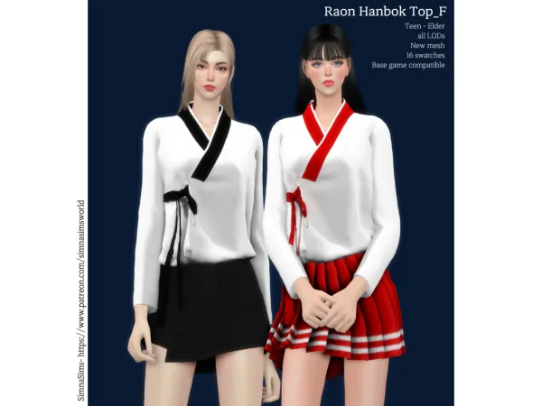 Alpha [simna] Raon Shirt F - The Sims 4 Custom Content