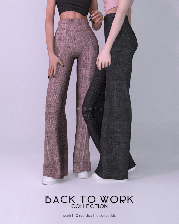 Alpha Pants Back to Work Collection by luxysims - The Sims 4 Custom Content